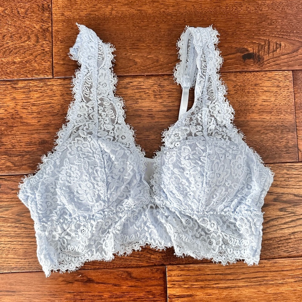 Aerie Light Blue Lace Bralette Size S